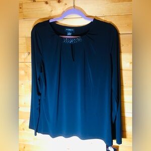 Liz Claiborne Black Long Sleeve Top